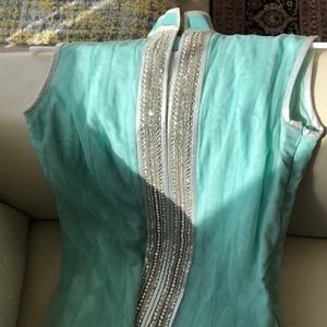 turquoise shalwar kameez